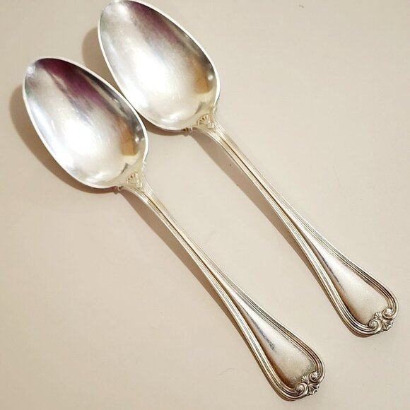 Rogers Bros Other - Priscilla 1900 by 1847 Rogers Bros Silverplate Serving Spoons 8.25" set of 2